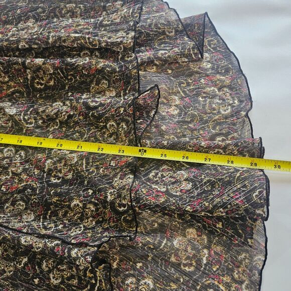 Y2K VTG Free People Sz M Festival Tube Top Black Floral Sheer Summer Whimseygoth - Picture 6 of 6